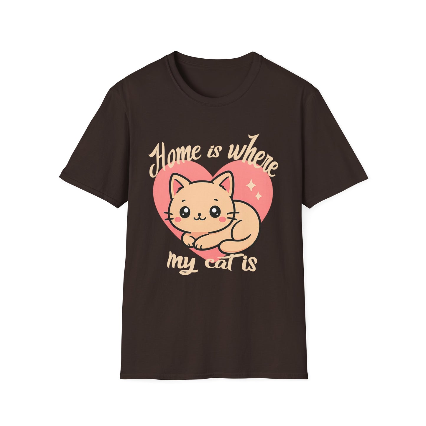 Cute Kawaii Cat Shirt – Home Is Where My Cat Is Tee