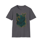 Cyber Floral Cat T-Shirt