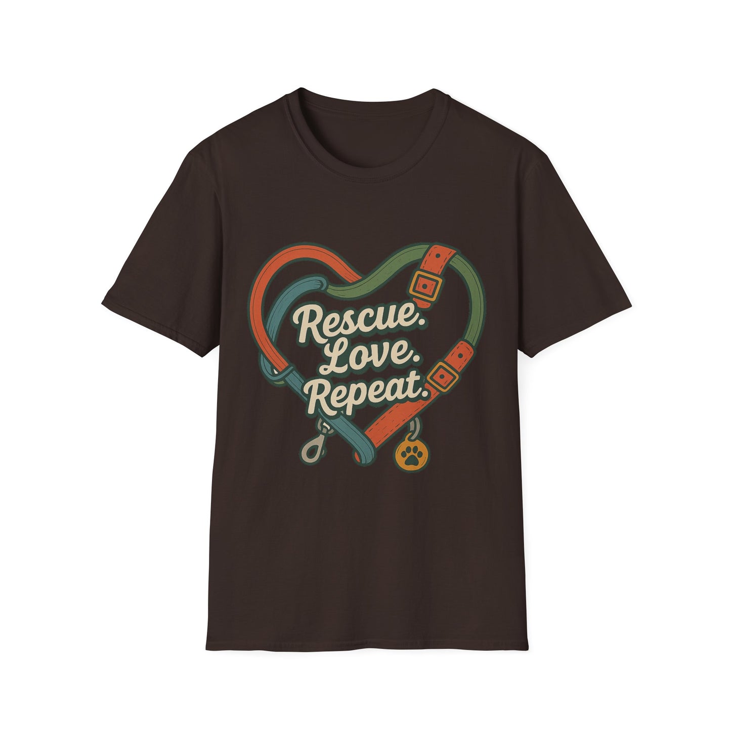Rescue Love Repeat Tee – Adopt Don't Shop Shirt