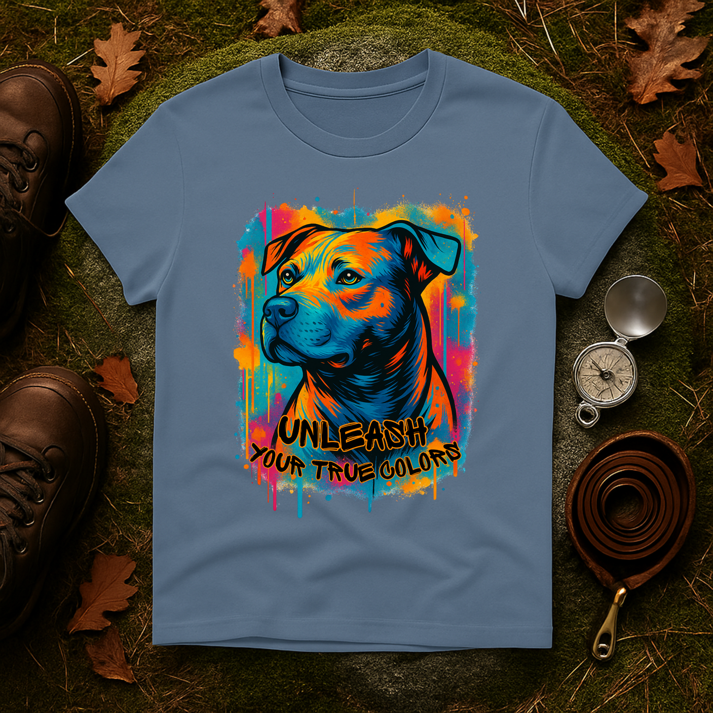 Colorful Pitbull Shirt – Unleash Your True Colors Tee