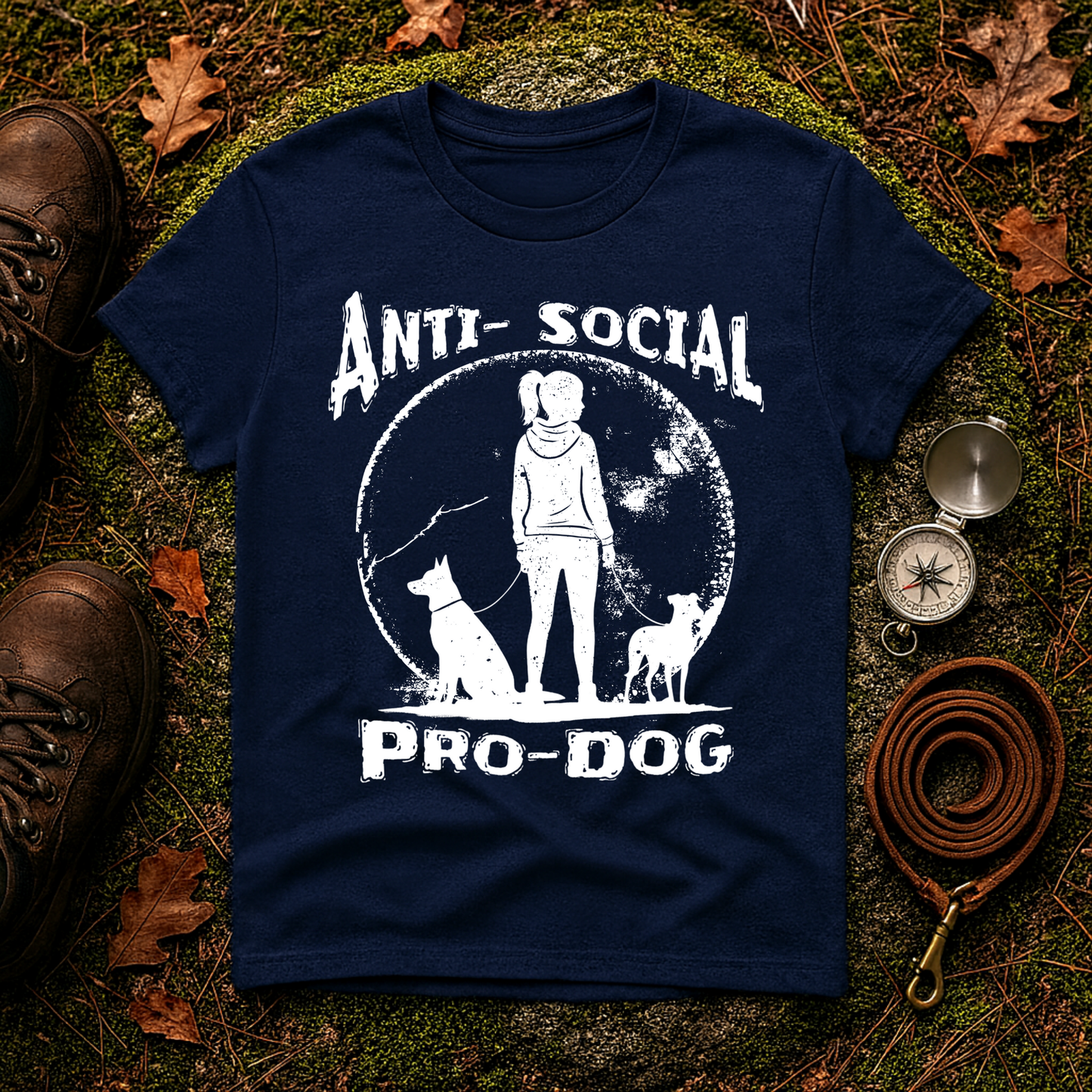 Anti-Social Pro-Dog Women’s Dog Lover T-Shirt
