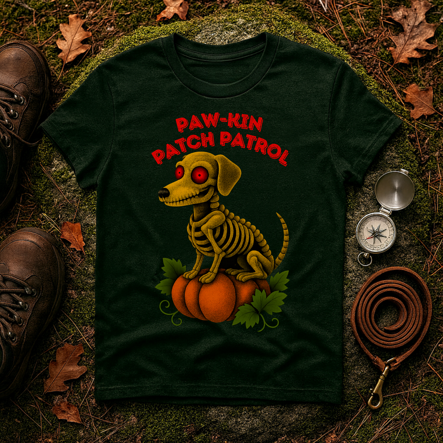 Paw-kin Patch Patrol Dachshund Halloween Dog T-Shirt