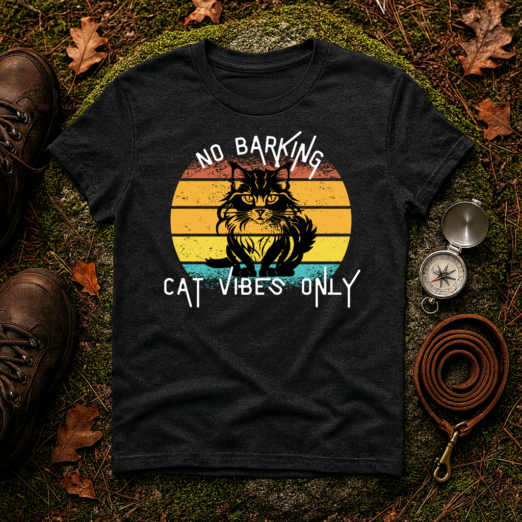 Cat Vibes Only Retro T-Shirt
