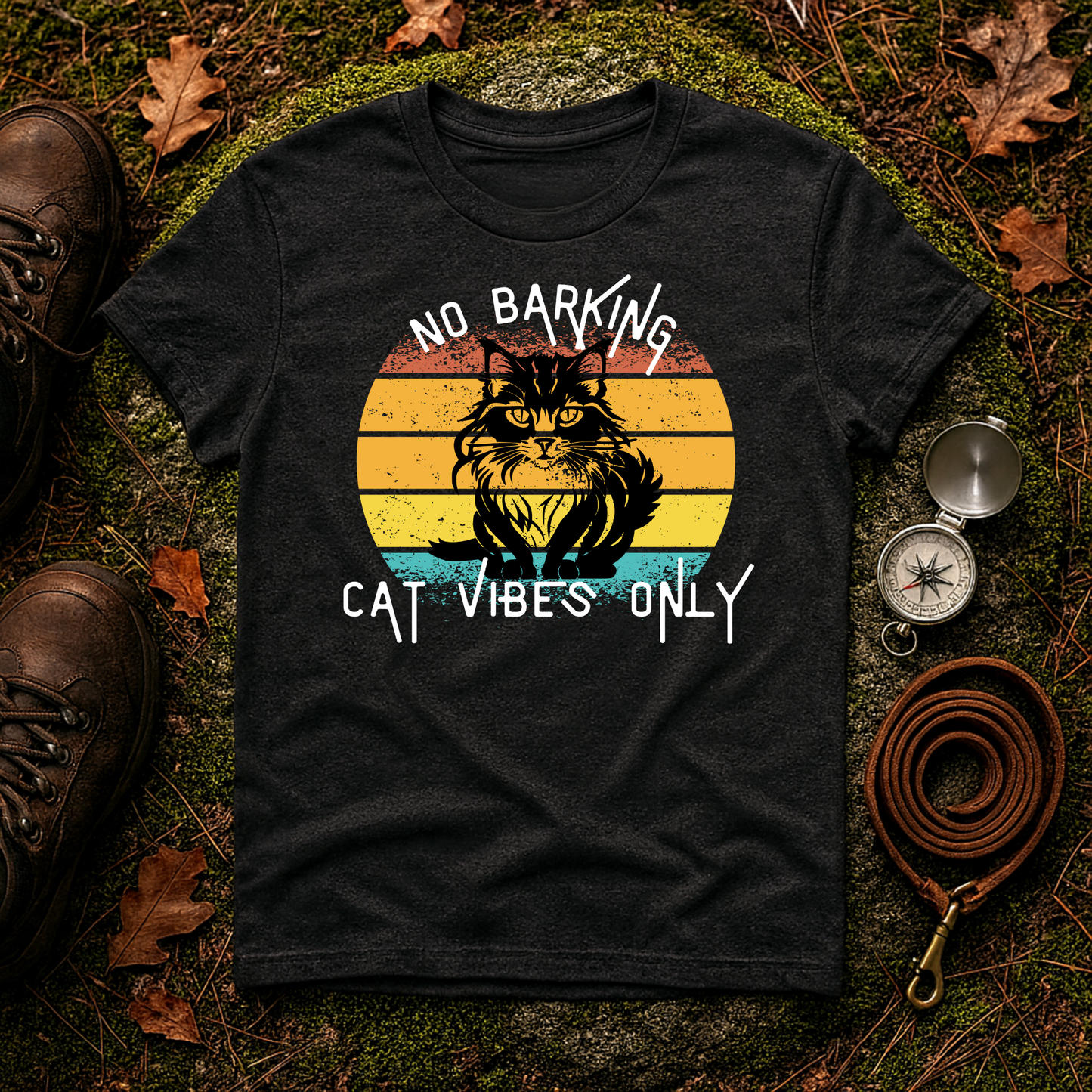 Cat Vibes Only Tee – Funny Retro Cat Lover Shirt