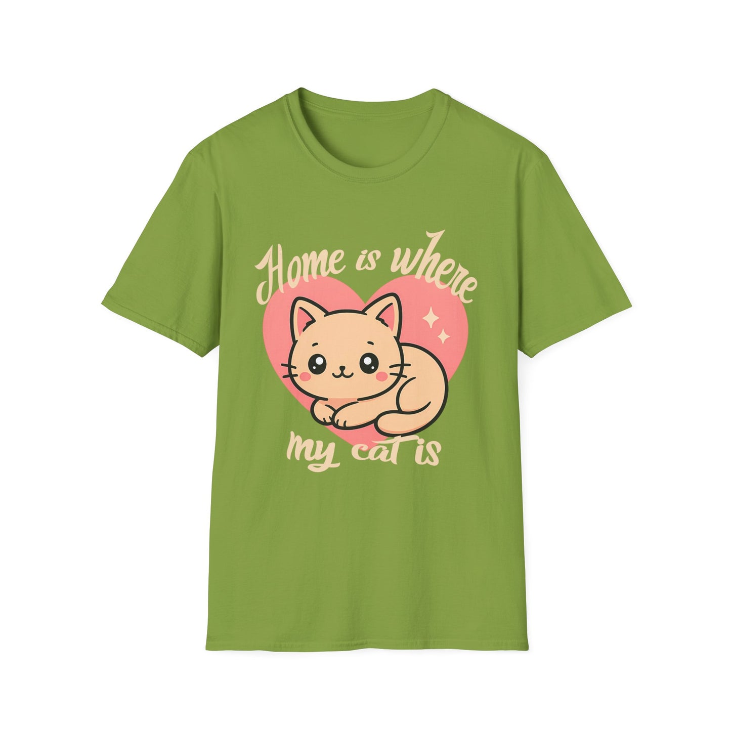 Cute Kawaii Cat Shirt – Home Is Where My Cat Is Tee