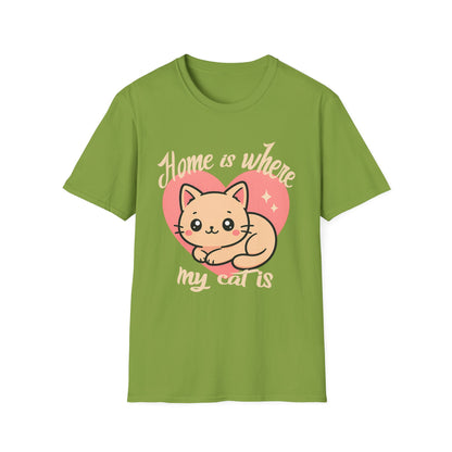 Cute Kawaii Cat Shirt – Home Is Where My Cat Is Tee