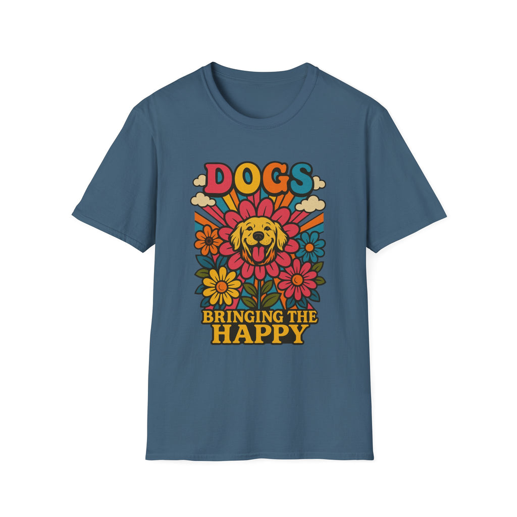 Dogs Bringing The Happy Retro T-Shirt