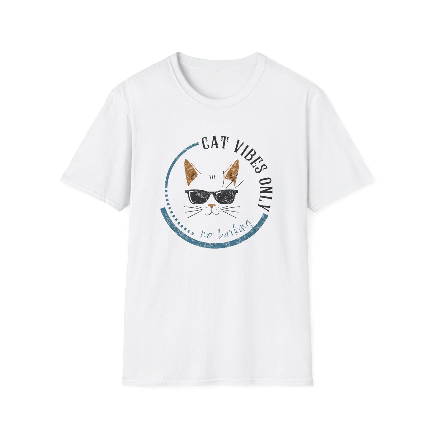 Cat Vibes Only Tee – Funny Cat Lover Shirt, No Barking