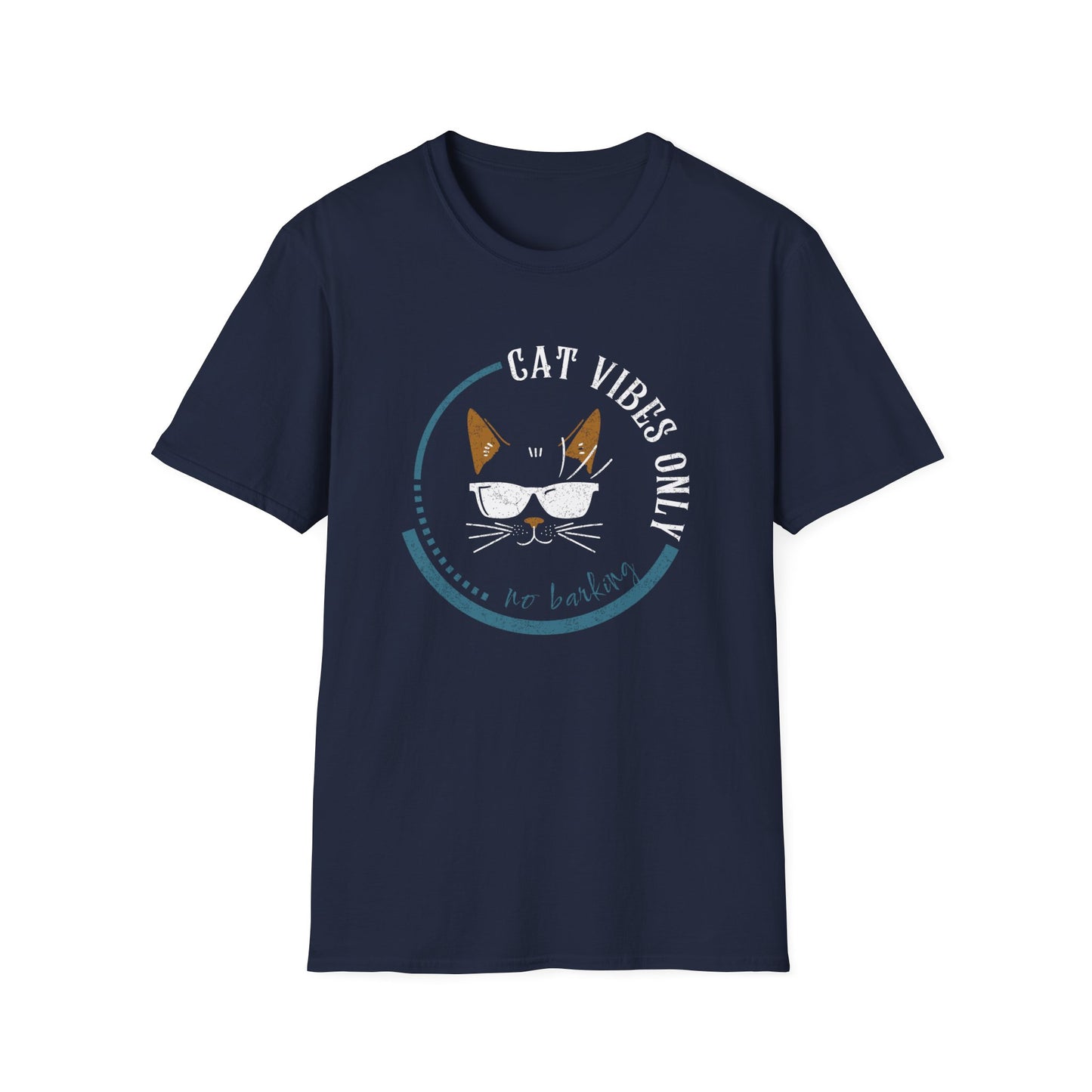 Cat Vibes Only Tee – Funny Cat Lover Shirt, No Barking