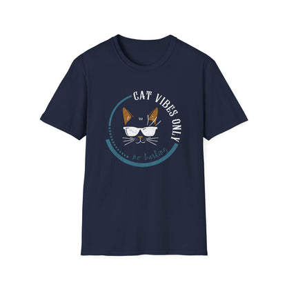 Cat Vibes Only Tee – Funny Cat Lover Shirt, No Barking