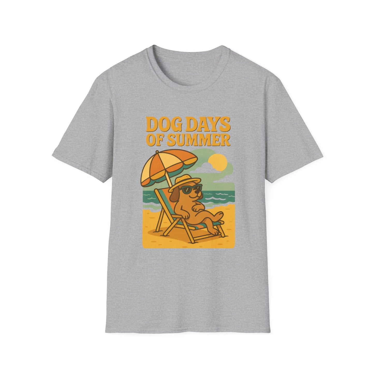 Dog Days of Summer Unisex T-Shirt - Cute Dog Graphic Tee for Pet Lovers, Summer Vibes, Beach Day, Gift Idea, Casual Wear
