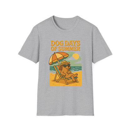 Dog Days of Summer Unisex T-Shirt - Cute Dog Graphic Tee for Pet Lovers, Summer Vibes, Beach Day, Gift Idea, Casual Wear