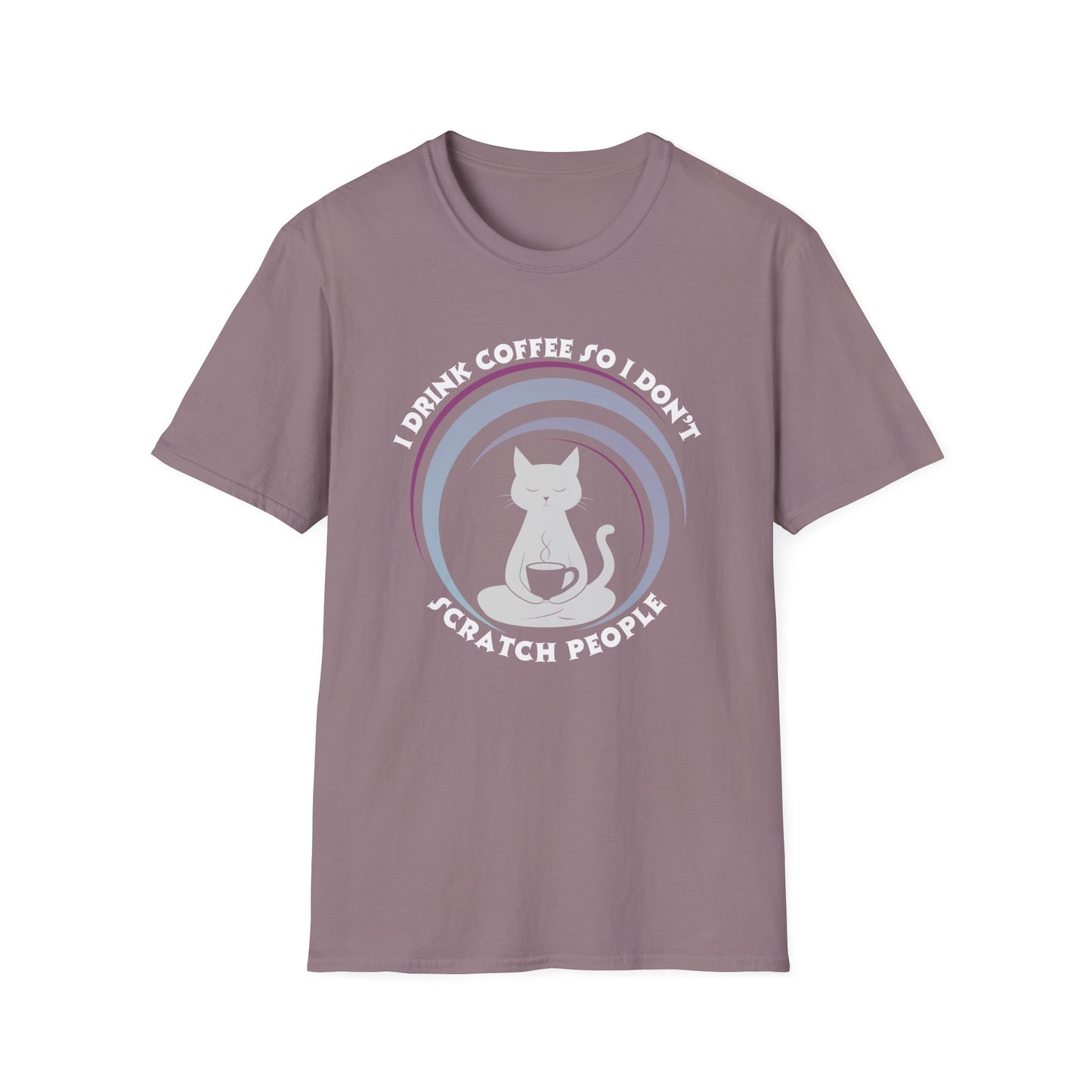 Funny Cat Coffee Shirt – I Drink Coffee So I Don't Scratch People Tee