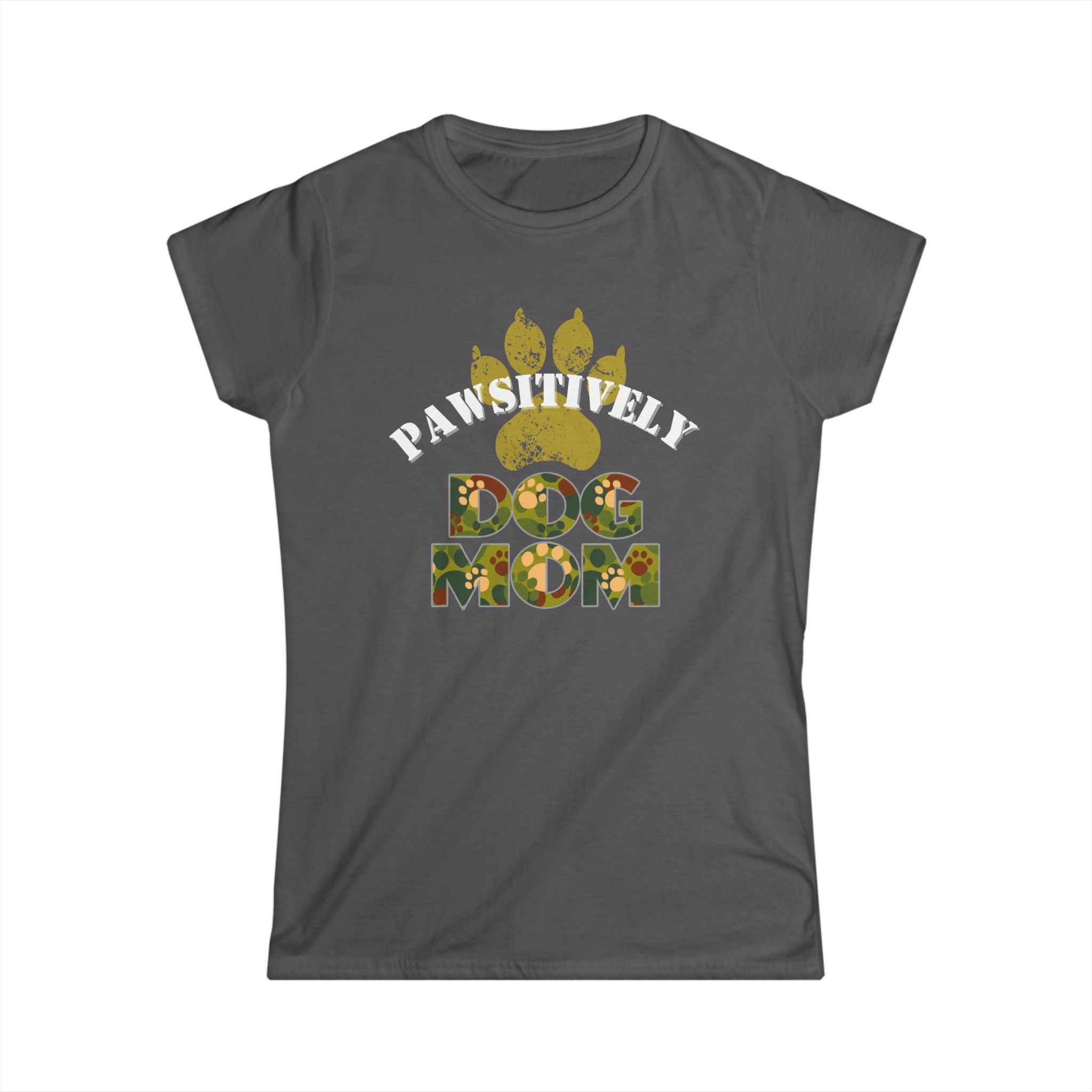 Pawsitively Dog Mom (Camo) Women's T-Shirt