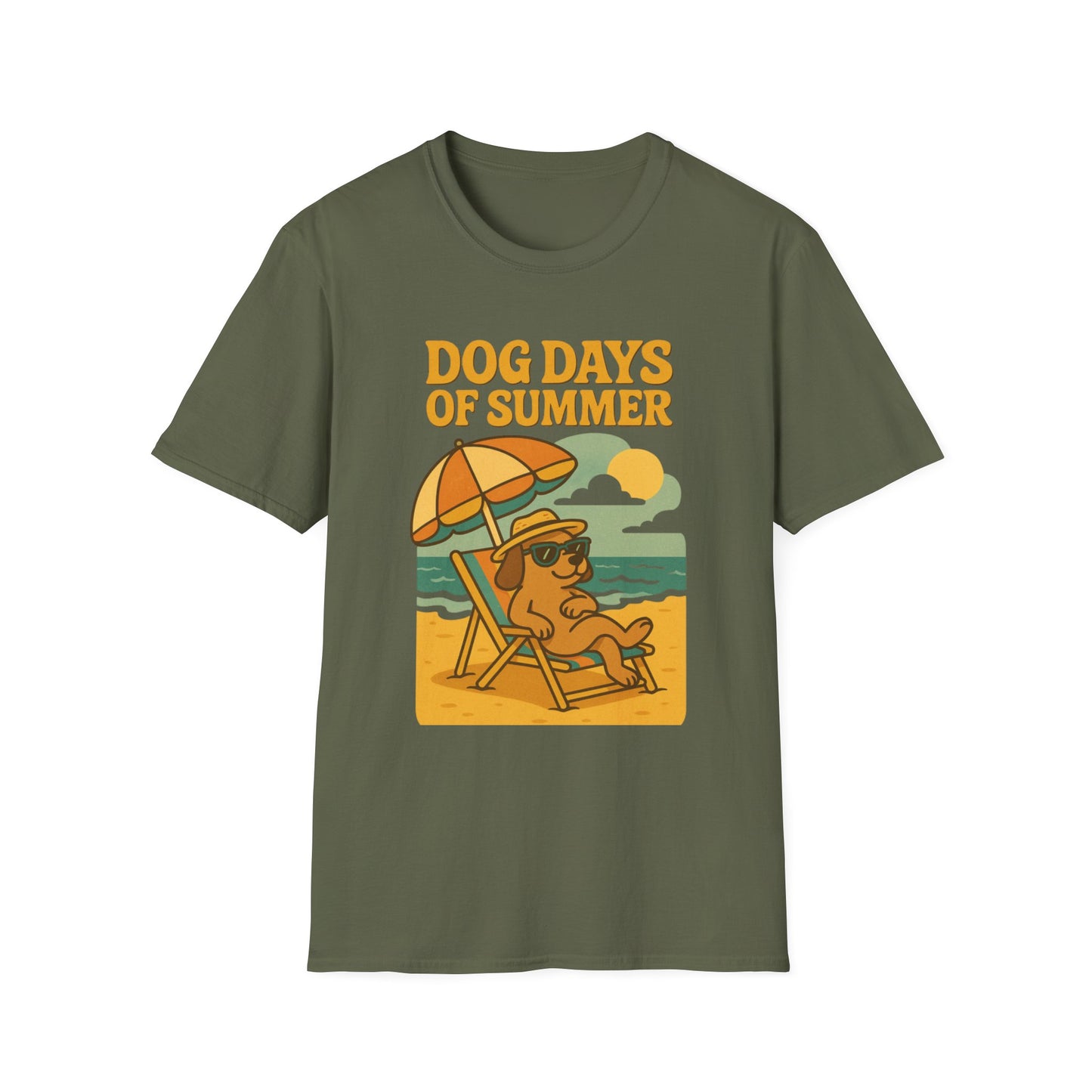 Dog Days of Summer Unisex T-Shirt - Cute Dog Graphic Tee for Pet Lovers, Summer Vibes, Beach Day, Gift Idea, Casual Wear