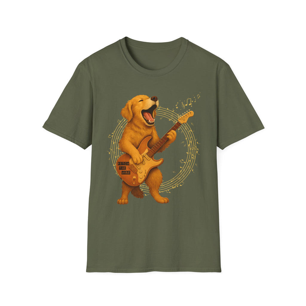 Rocking Golden Retriever Guitar Shirt