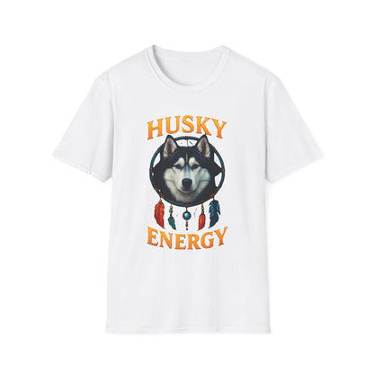 Husky Energy T-Shirt, Unisex Dog Lover Tee, Casual Wear, Pet Owner Gift, Animal Spirit Shirt, Outdoor Adventure Top