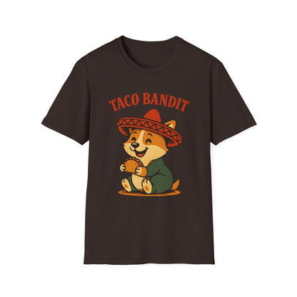 Taco Bandit Unisex Softstyle T-Shirt | Funny Pet Tee, Gift for Dog Lovers, Unique Casual Wear, Birthday Gift, Taco Tuesday Shirt