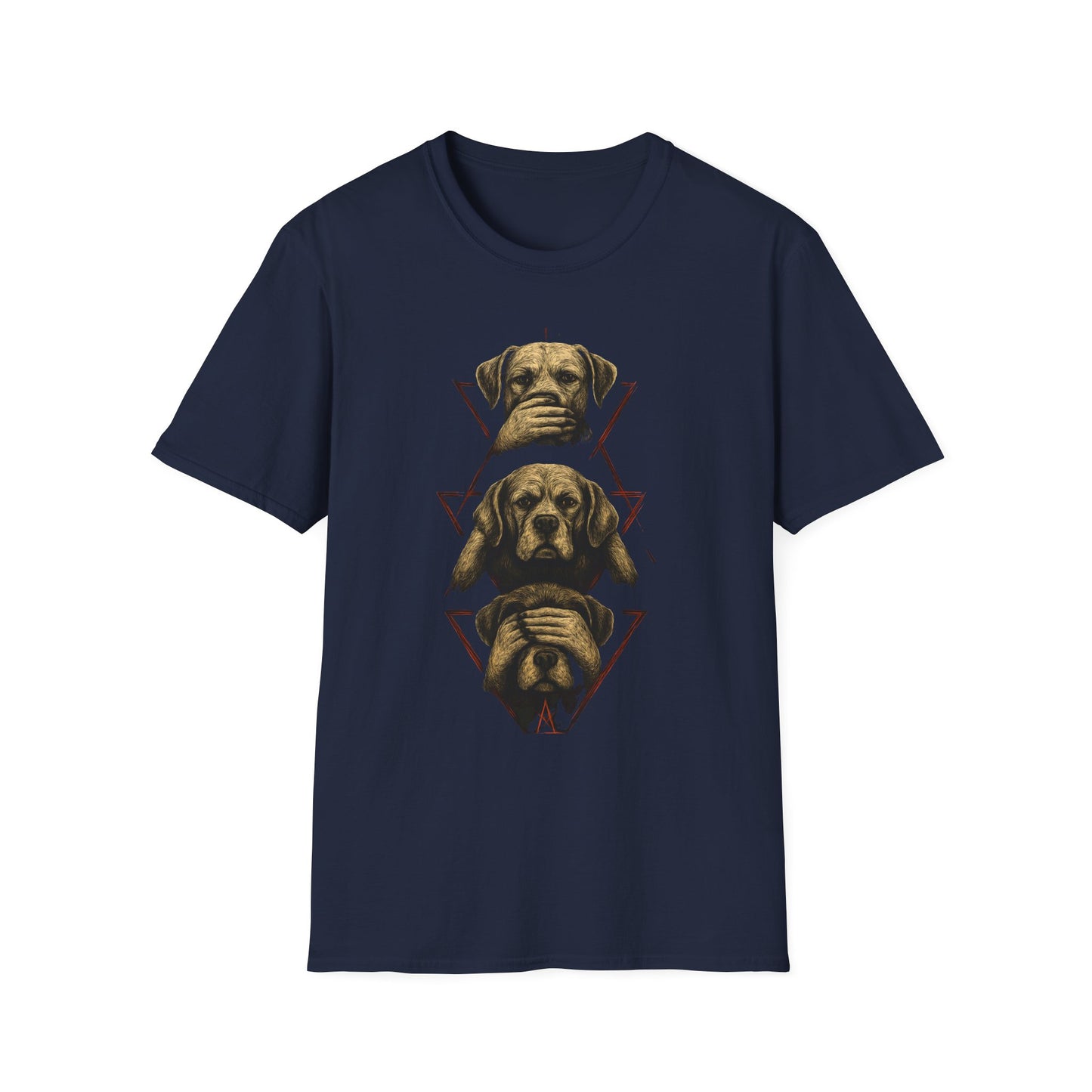3 Wise Dogs Unisex T-Shirt, Funny Dog Lover Gift, Animal Theme Shirt, Casual Tee, Pet Owner Apparel, Gifts for Dog Lovers