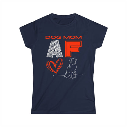 Dog Mom AF Shirt – Bold Red Minimalist Pet Lover Tee