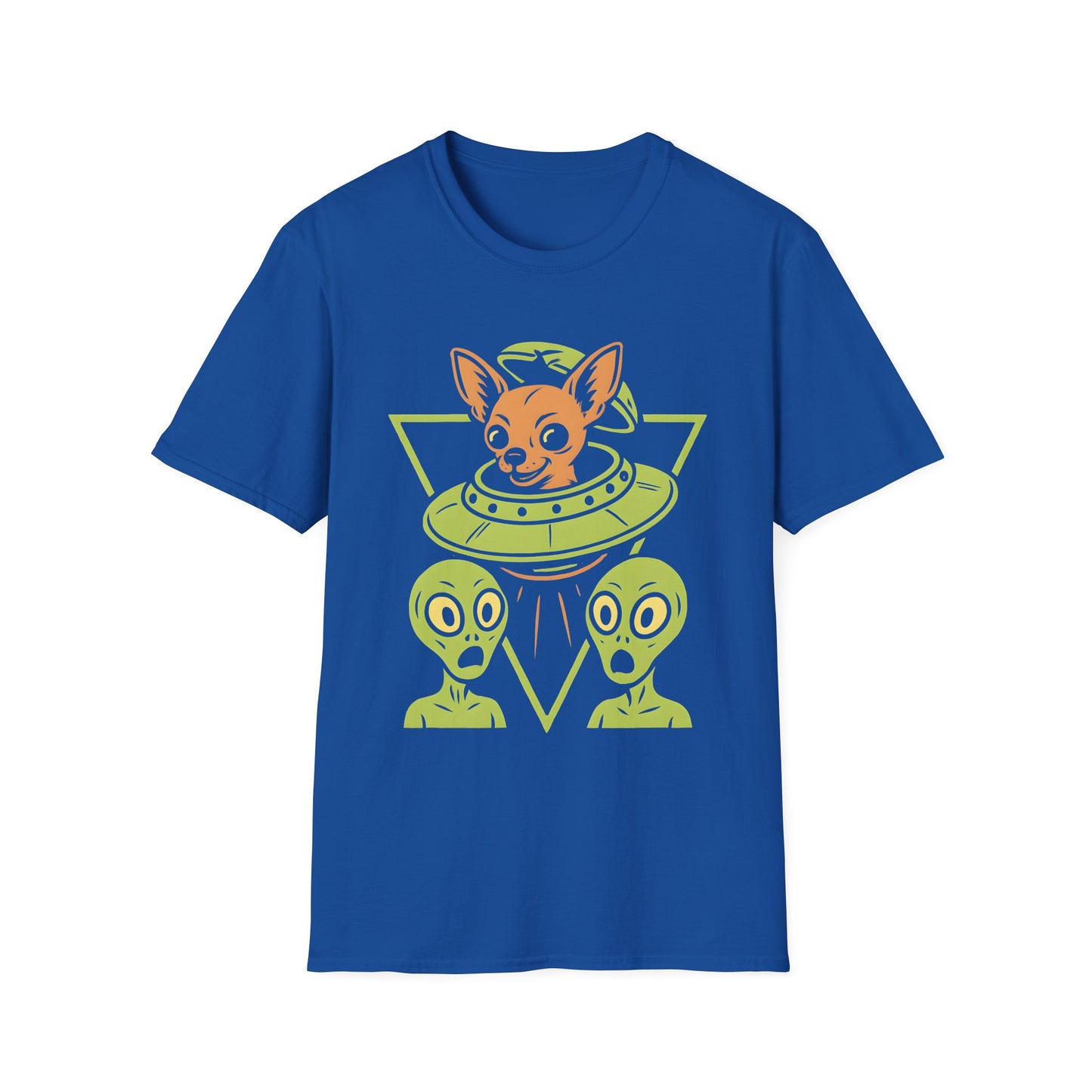 Alien Chihuahua UFO Funny Dog T-Shirt for Pet Lovers, Quirky Gift, UFO Design, Pet Lover's Apparel, Fun Casual Wear