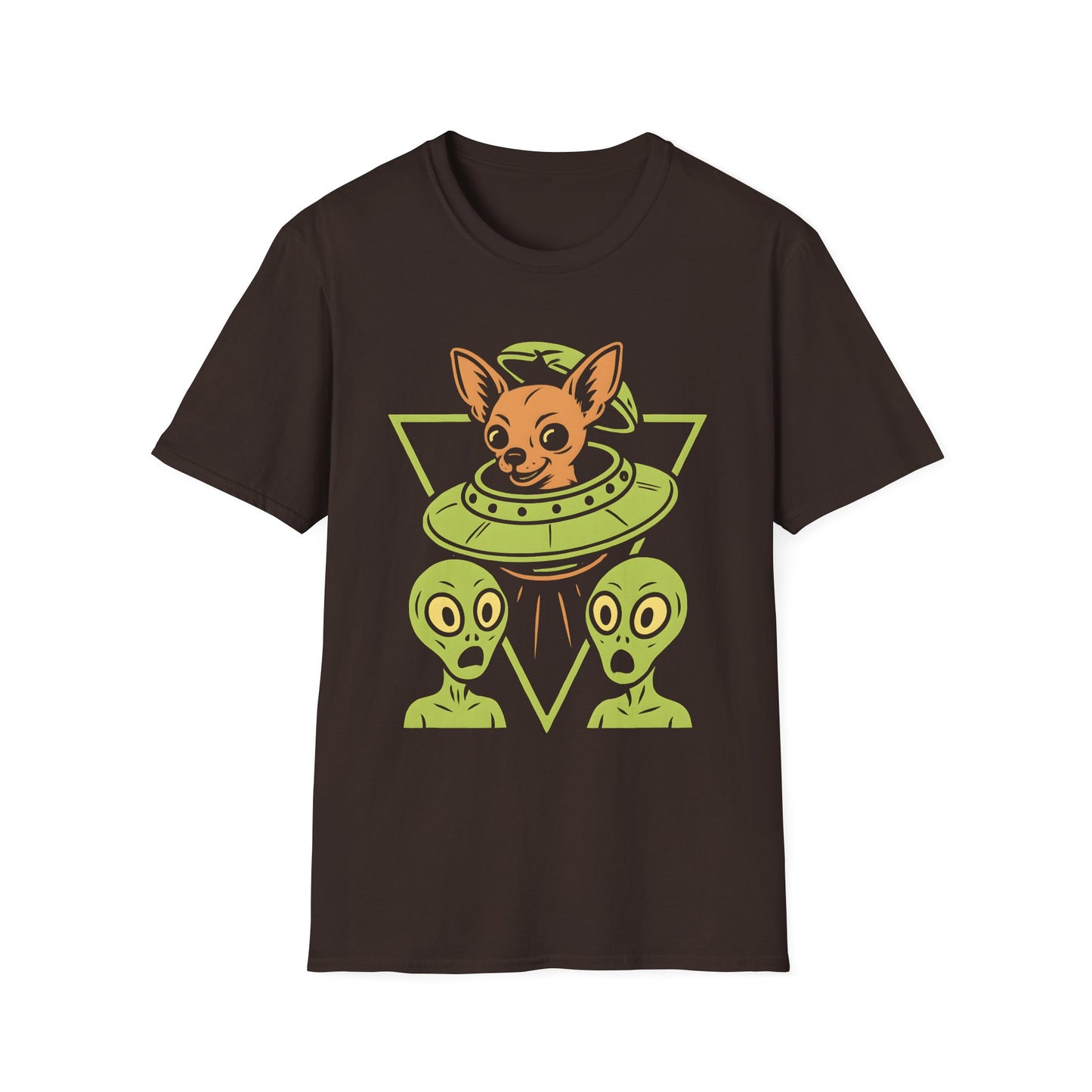 Alien Chihuahua UFO Funny Dog T-Shirt for Pet Lovers, Quirky Gift, UFO Design, Pet Lover's Apparel, Fun Casual Wear
