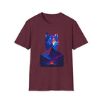 Neon Wolf and Mountain Sunset Spirit Animal T-Shirt