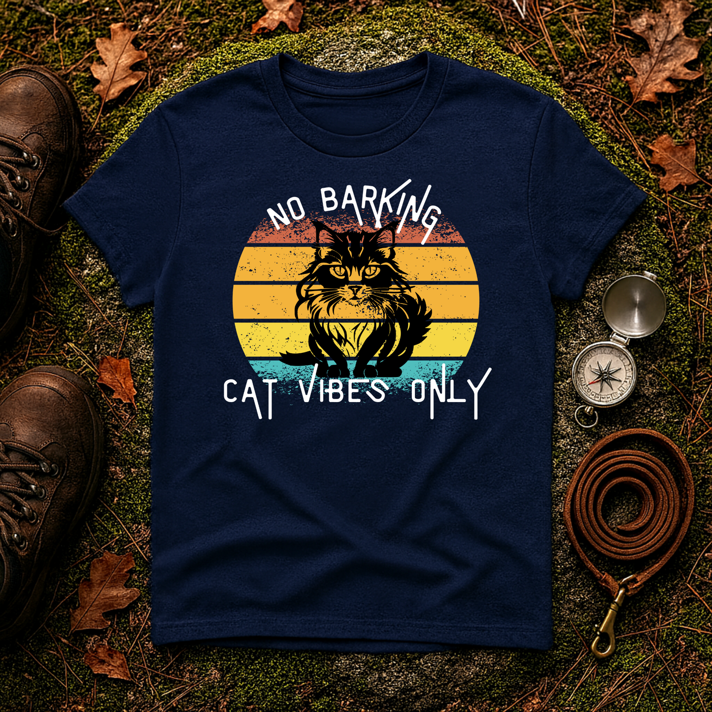 Cat Vibes Only Tee – Funny Retro Cat Lover Shirt
