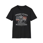 Fireworks Optional Dogs Mandatory Dachshund T-Shirt