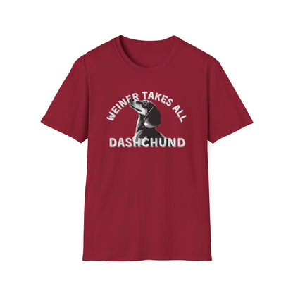 Funny Dachshund Shirt – Weiner Takes All T-Shirt