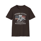 Fireworks Optional Dogs Mandatory Pitbull T-Shirt