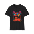 Psychedelic Dog Palm Trees T-Shirt