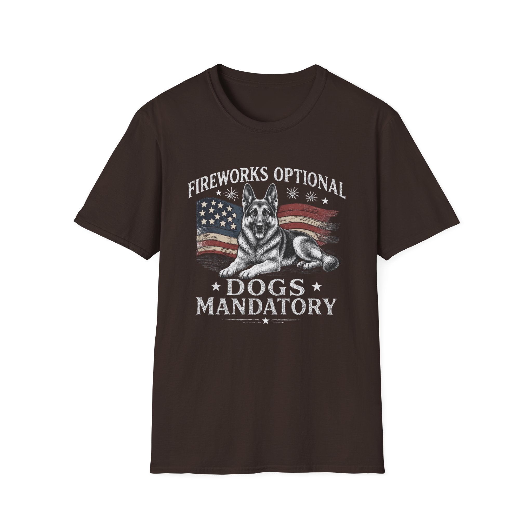 Fireworks Optional Dogs Mandatory German Shepard T-Shirt