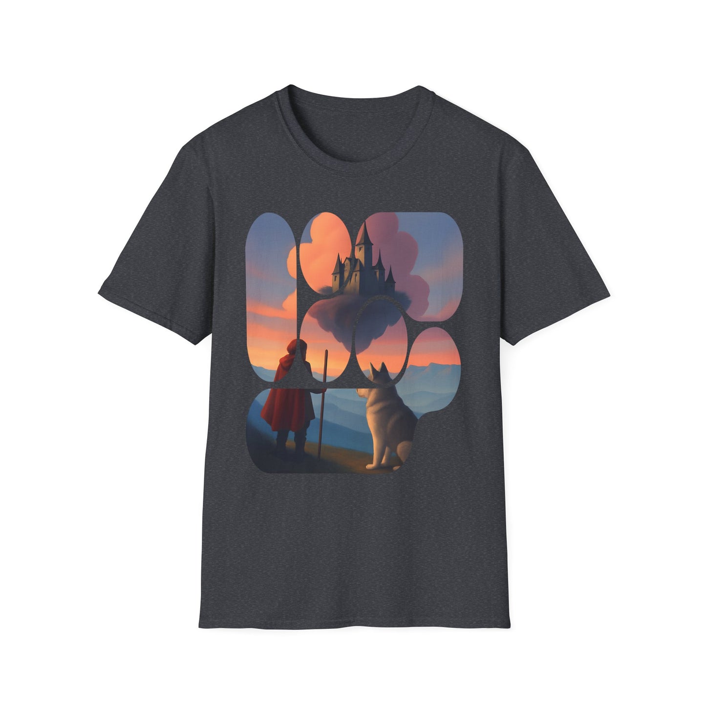 Magical Landscape T-Shirt, Unisex Graphic Tee, Adventure Apparel, Fantasy Gift, Casual Wear, Travel Enthusiasts
