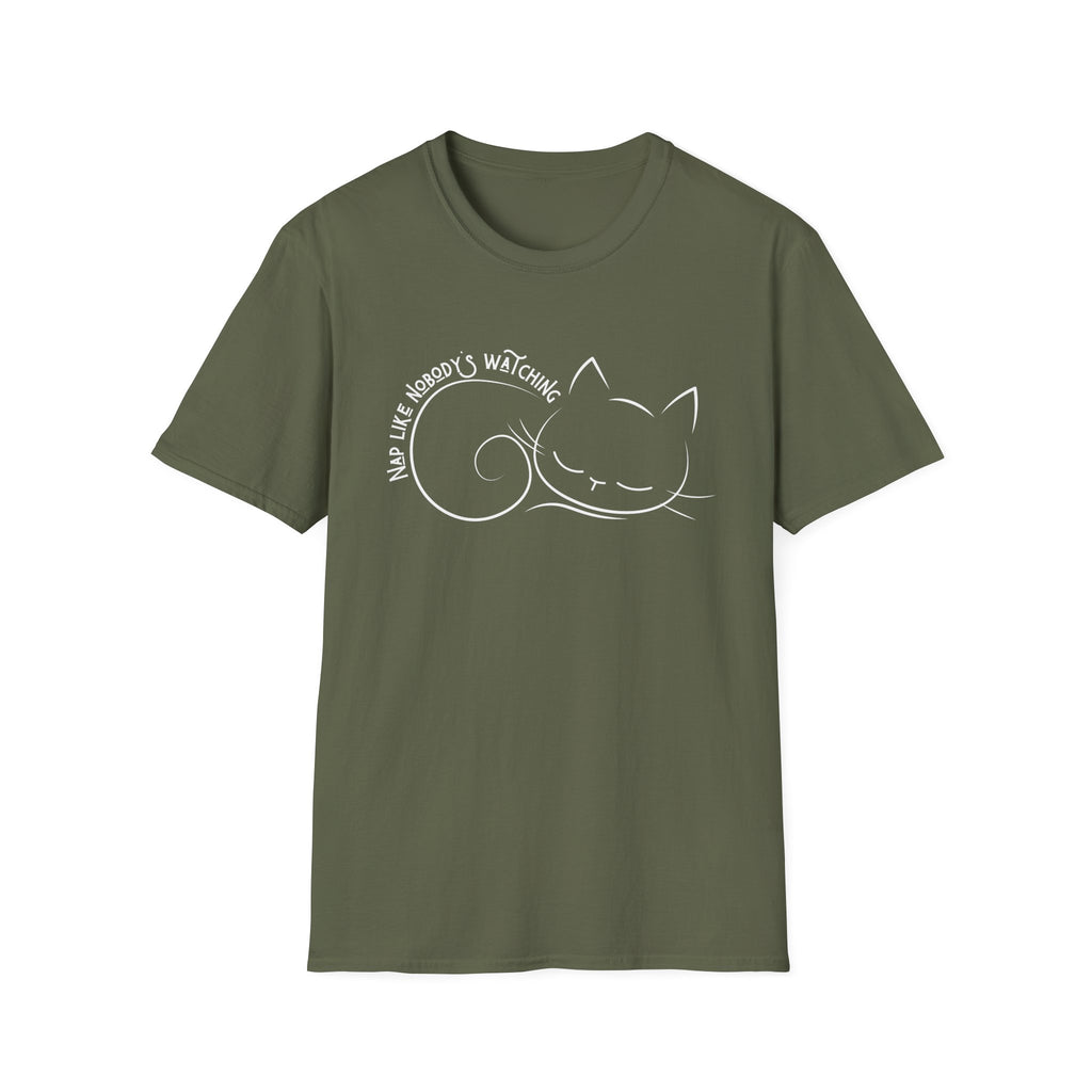 Nap Like Nobody's Watching Cat T-Shirt
