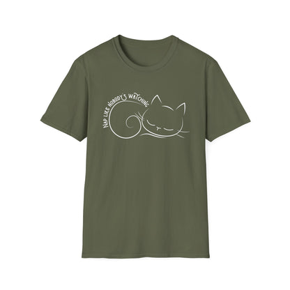Nap Like Nobody's Watching Cat Tee – Cute Cat Shirt