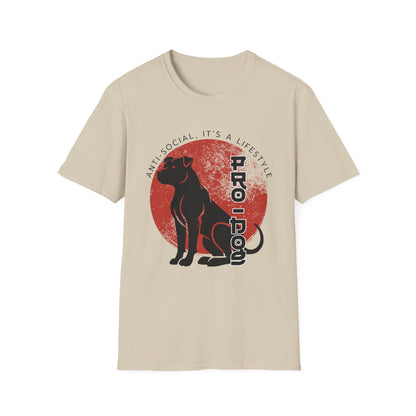 Anti-Social Pro-Dog Graphic T-Shirt – Dog Lover Tee