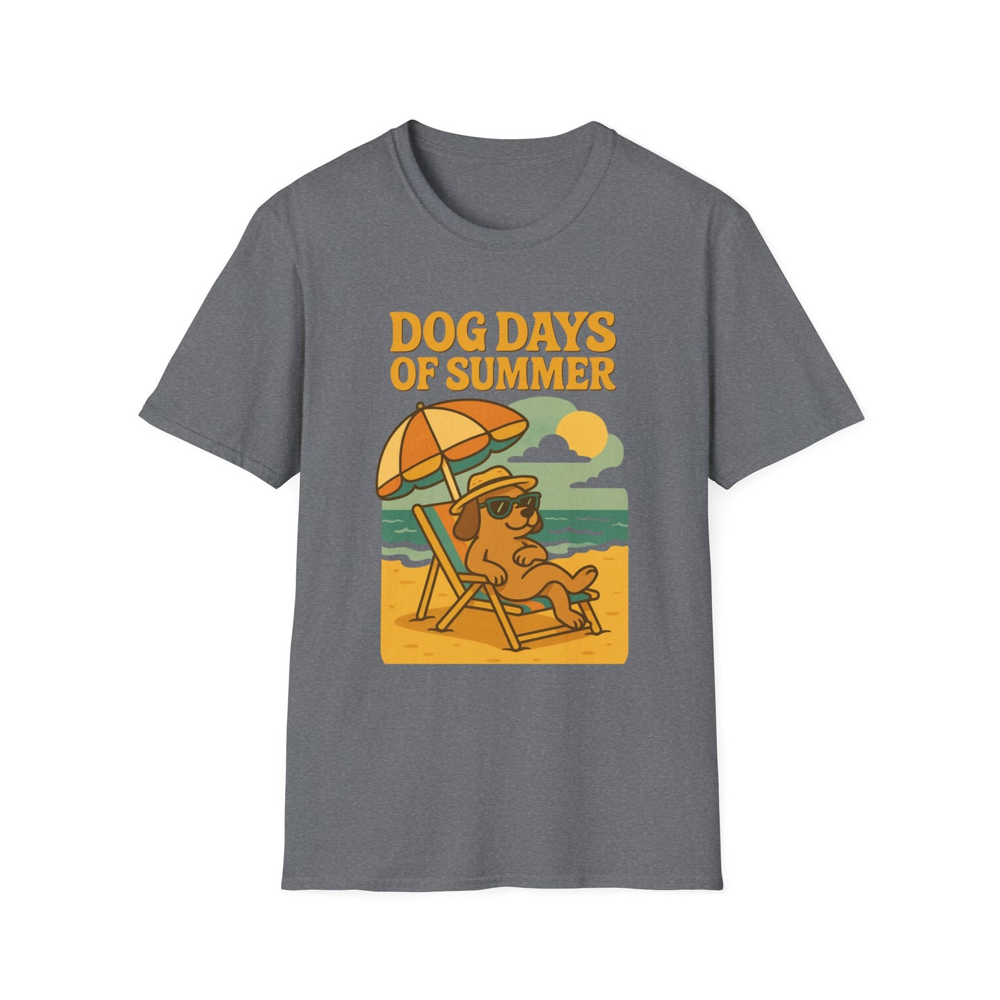 Dog Days of Summer Unisex T-Shirt - Cute Dog Graphic Tee for Pet Lovers, Summer Vibes, Beach Day, Gift Idea, Casual Wear