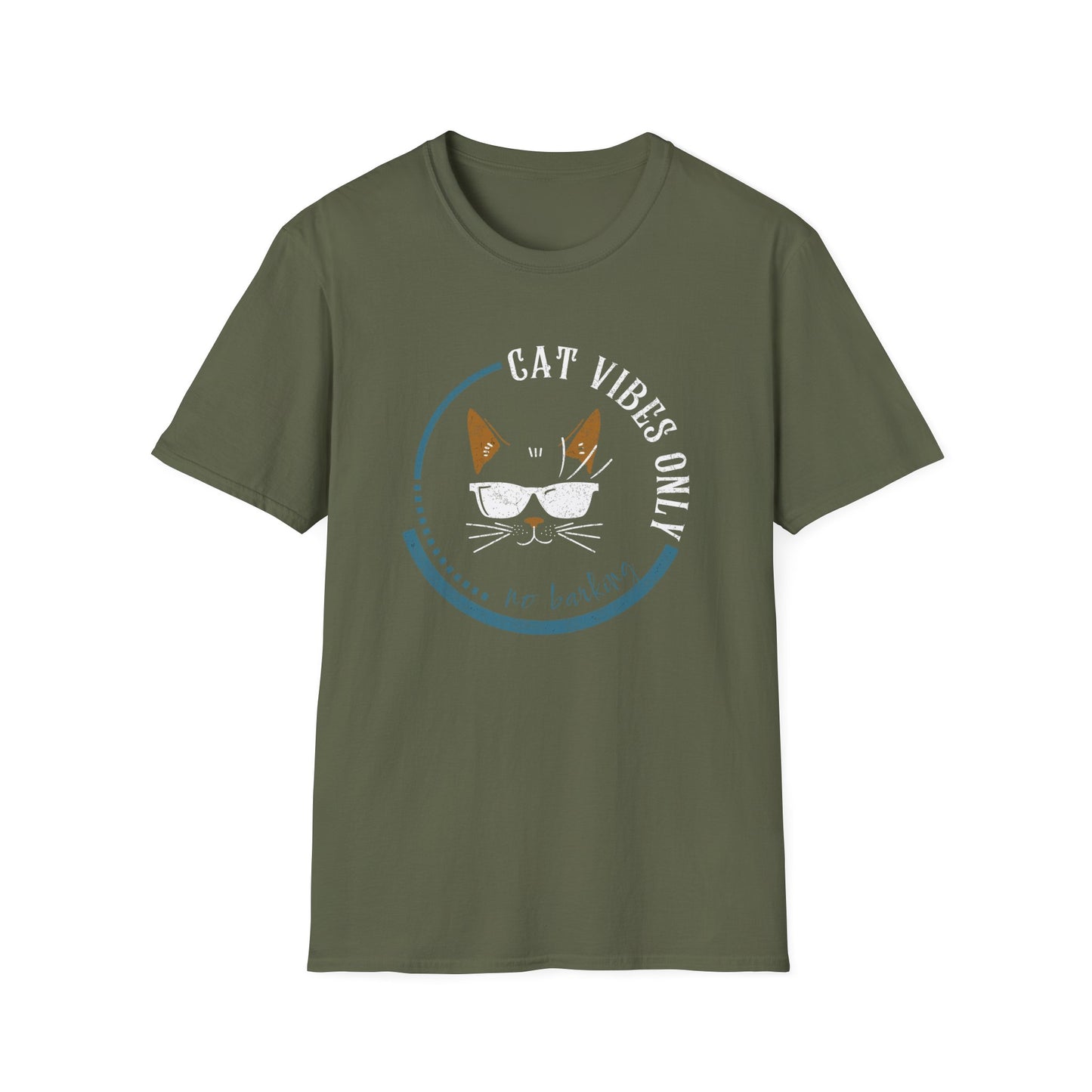 Cat Vibes Only Tee – Funny Cat Lover Shirt, No Barking