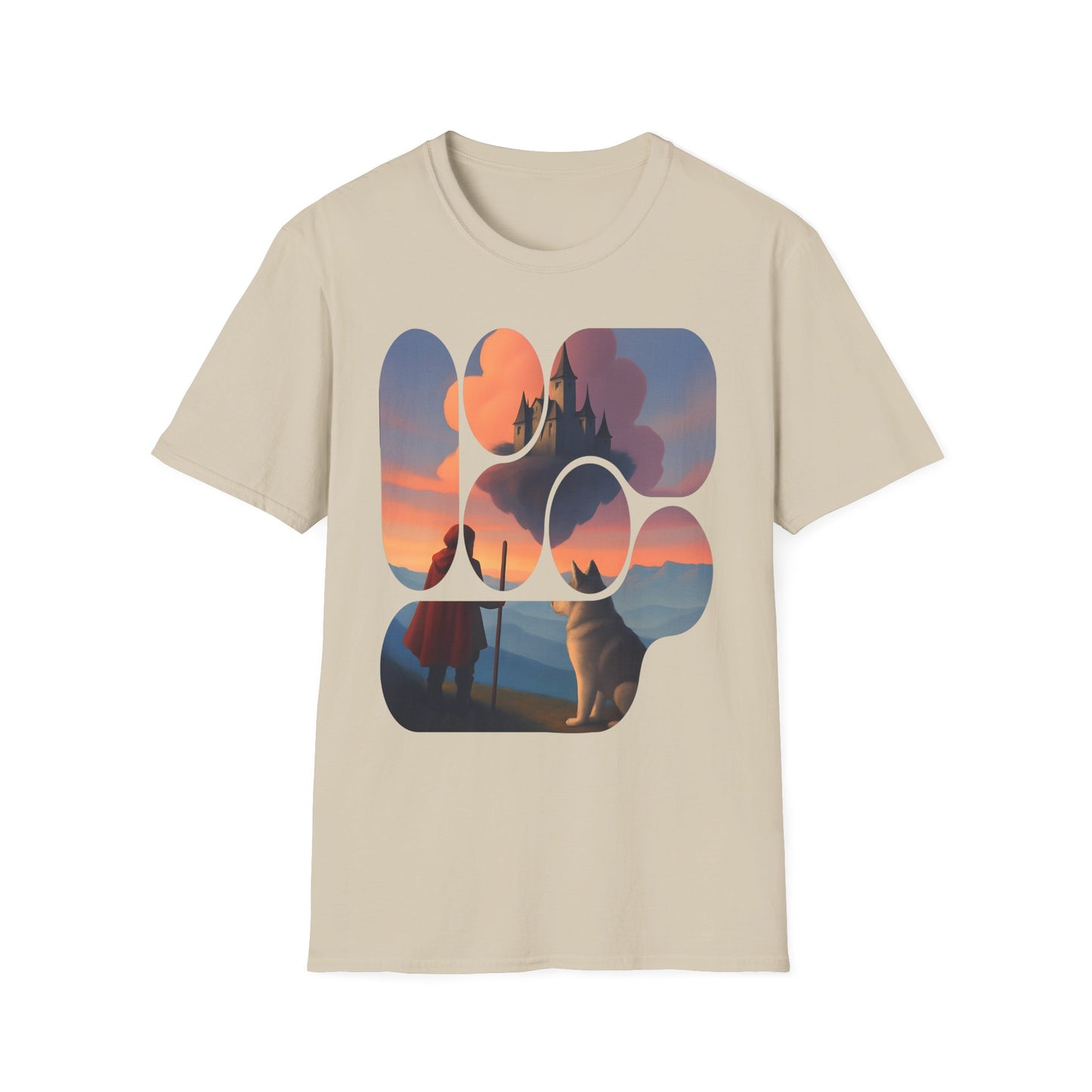 Magical Landscape T-Shirt, Unisex Graphic Tee, Adventure Apparel, Fantasy Gift, Casual Wear, Travel Enthusiasts
