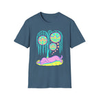 Vibrant Dreaming Dog Psychedelic Nature Art Colorful T-Shirt