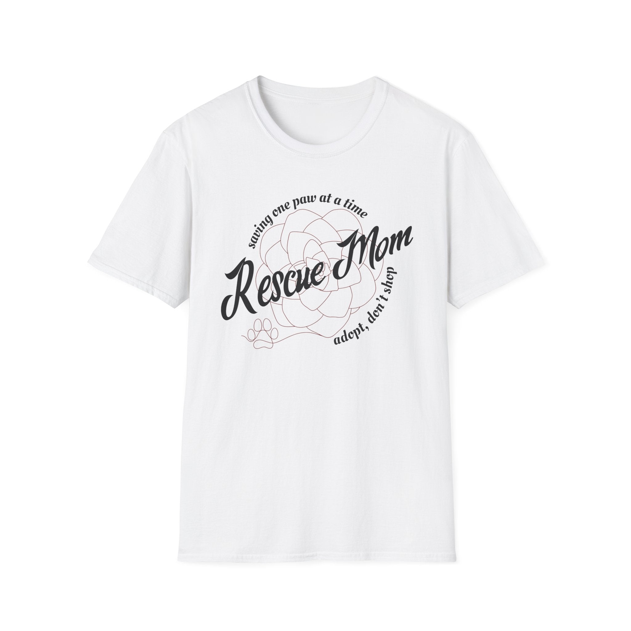 Rescue Mom One Paw at a Time T-Shirt