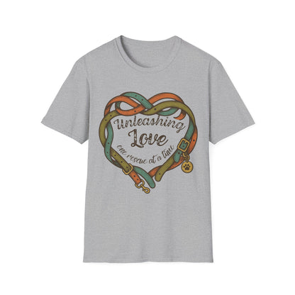 Unleashing Love Rescue Tee – Adopt Don't Shop