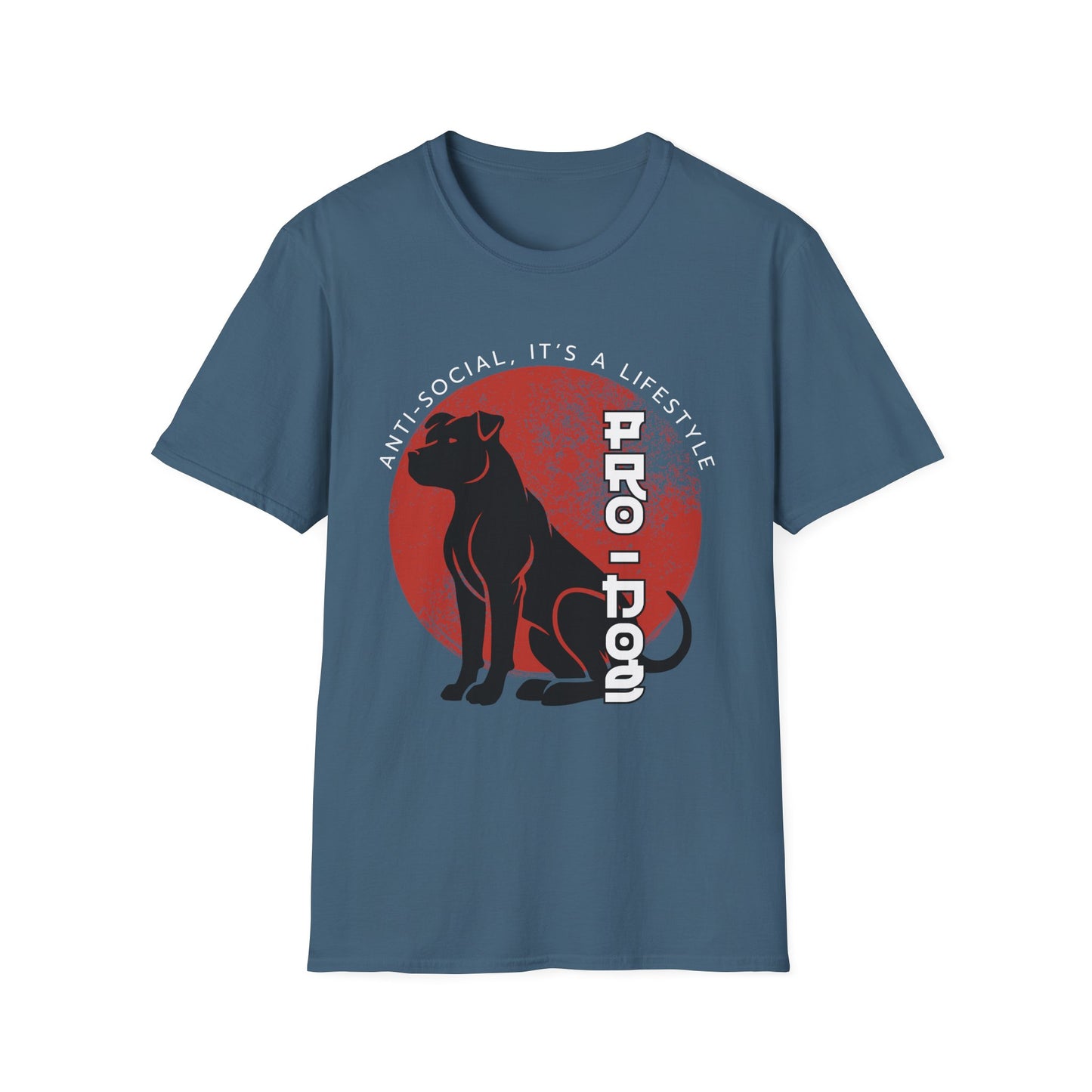 Anti-Social Pro-Dog Graphic T-Shirt – Dog Lover Tee