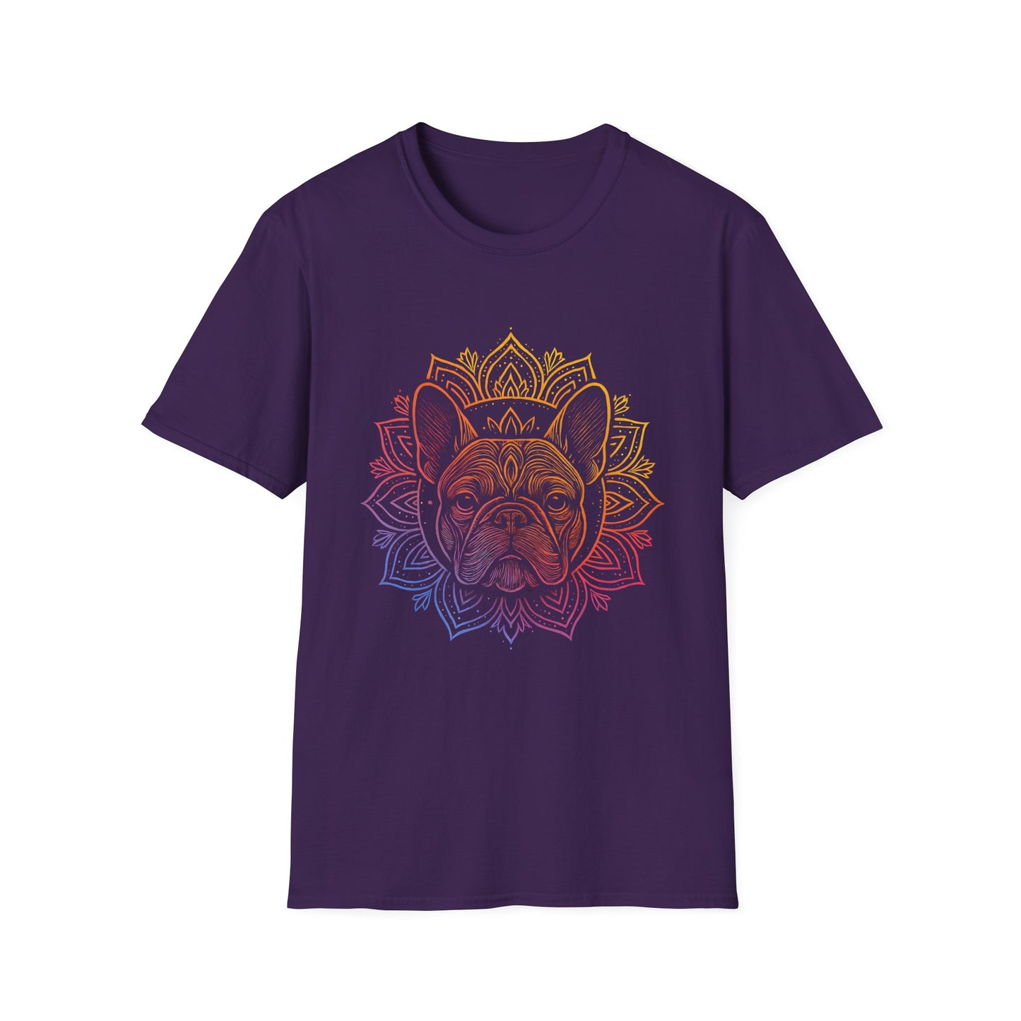 Bohemian French Bulldog Tee, Dog Lover Gift, Mandala Art T-Shirt, Unisex Graphic Top, Cute Pet Owner Apparel, Casual Statement Shirt