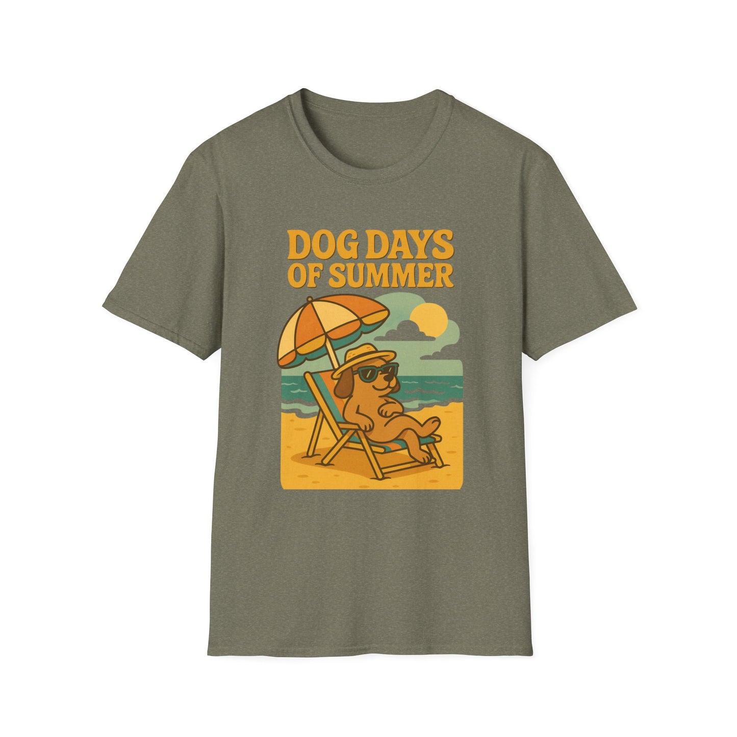 Dog Days of Summer Unisex T-Shirt - Cute Dog Graphic Tee for Pet Lovers, Summer Vibes, Beach Day, Gift Idea, Casual Wear