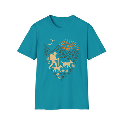Outdoor Adventure T-Shirt, Nature Lover Tee, Hiking Gift, Dog Walking Shirt, Travel Enthusiast Top, Casual Wear