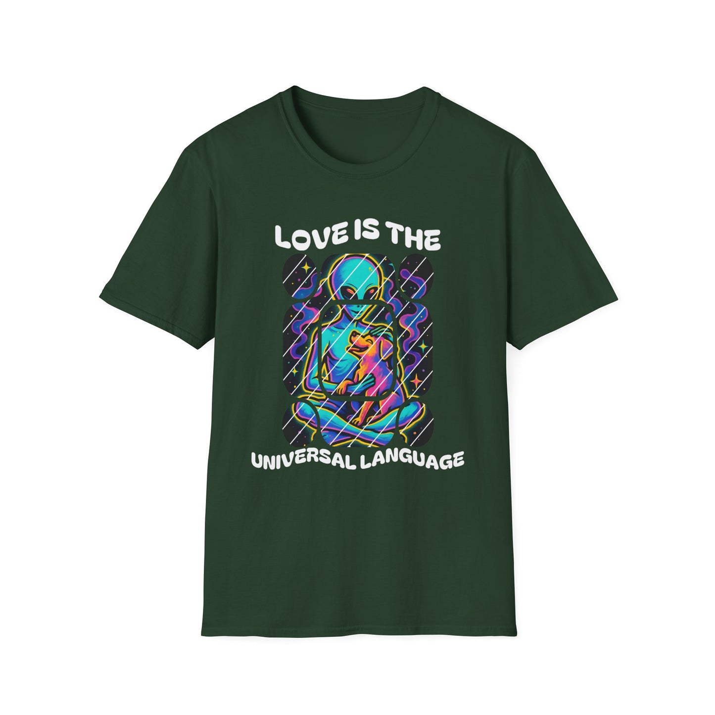 Alien Hug Dog Tee – Love Is The Universal Language