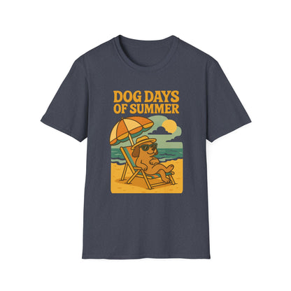 Dog Days of Summer Unisex T-Shirt - Cute Dog Graphic Tee for Pet Lovers, Summer Vibes, Beach Day, Gift Idea, Casual Wear
