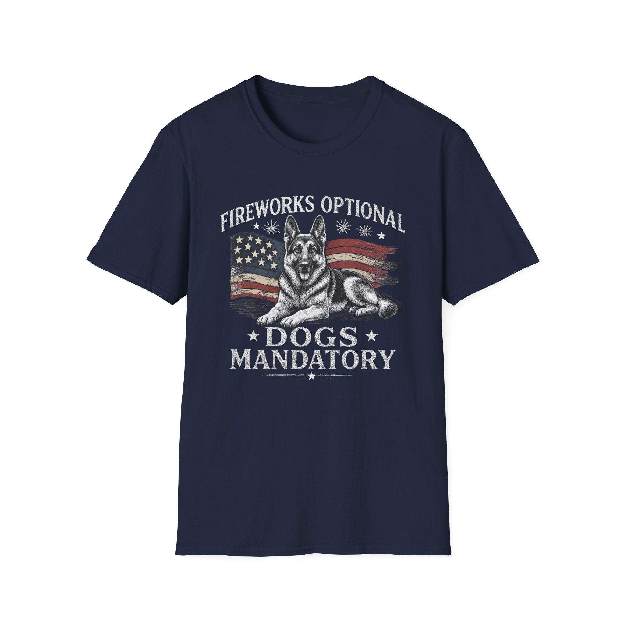 Fireworks Optional Dogs Mandatory German Shepard T-Shirt